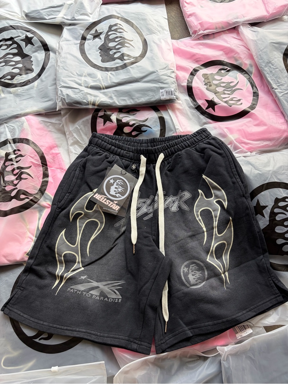 Black and Grey HellStar Shorts ⭐️
